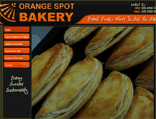 Tablet Screenshot of orangespotbakery.com.au